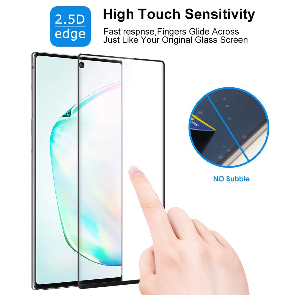 Semriver Panzerglas Schutzfolie kompatibel mit Samsung Galaxy Note 10 3D Touch Vollständige Abdeckung 9H Härte Displayschutzfolie Panzerglasfolie Fingerabdruck Anerkennung Screen Protector