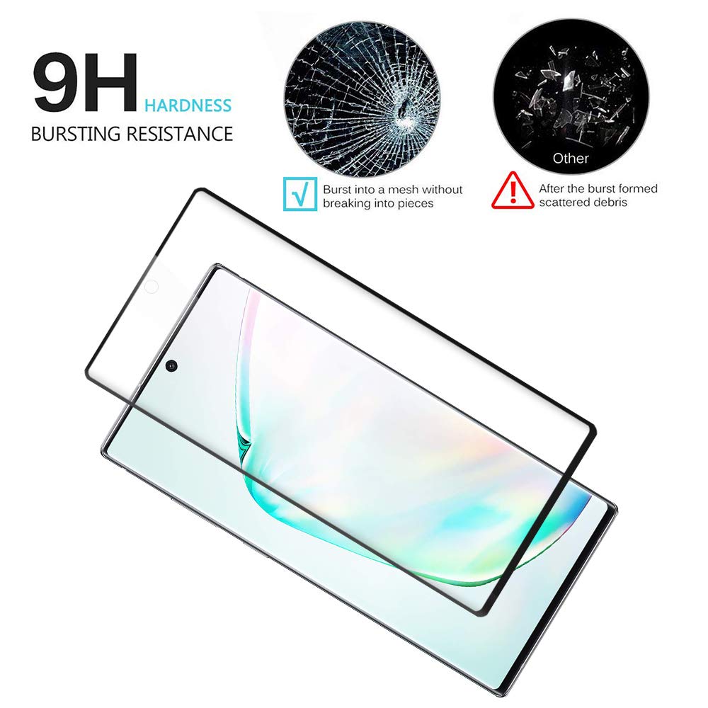 Semriver Panzerglas Schutzfolie kompatibel mit Samsung Galaxy Note 10 3D Touch Vollständige Abdeckung 9H Härte Displayschutzfolie Panzerglasfolie Fingerabdruck Anerkennung Screen Protector