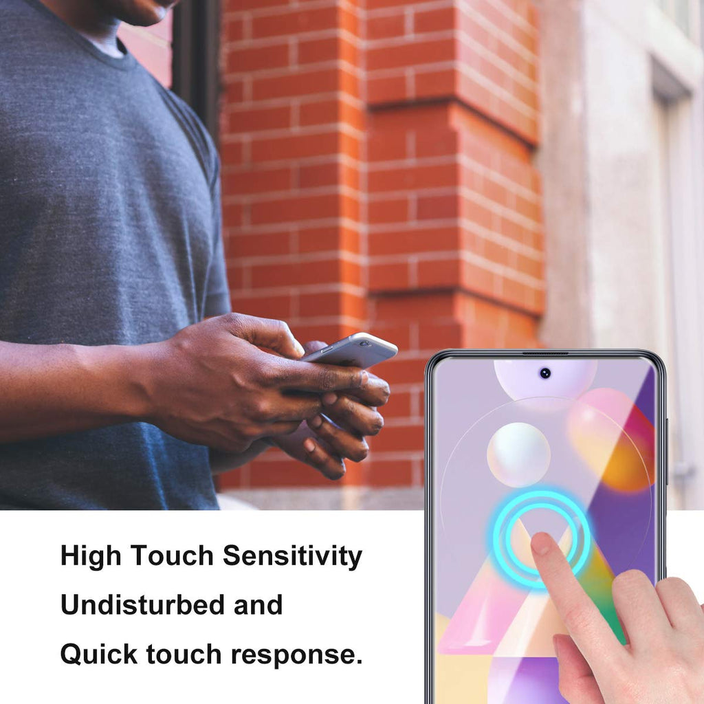 ELYCO Panzerglas Schutzfolie für Samsung Galaxy M31S, 9H Härte Gehärtetes Glas Panzerglasfolie Bläschenfrei Anti-Öl/Anti-Kratzer/Anti-Fall HD Displayschutzfolie für Samsung Galaxy M31S