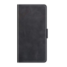 Laden Sie das Bild in den Galerie-Viewer, AKC Handyhülle Kompatibel mit Nokia 3.4 Hülle Fallschutz Handy-Ständer-Leder Flip Etui Handytasche Cover Echtleder Brieftasche-Schwarz