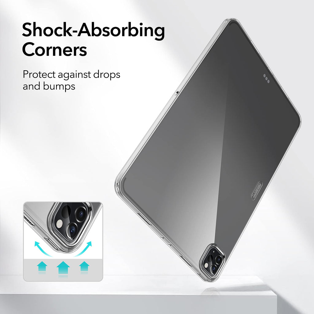 ESR Klare Hülle kompatibel mit iPad Pro 11 2021, Ultradünne Klare Weiche TPU Cover, Transparent
