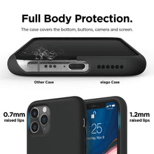 Laden Sie das Bild in den Galerie-Viewer, elago Liquid Silicone Case Kompatibel mit iPhone 11 Pro Hülle (5,8"), Silikon Handyhülle, Rundumschutz : 3-Layer Schutzhülle (Schwarz)
