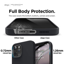 Laden Sie das Bild in den Galerie-Viewer, elago Liquid Silicone Case Kompatibel mit iPhone 12 Pro Max Hülle (6,7"), Hochwertiges Silikon, Rundumschutz Handyhülle : 3-Layer Struktur Schutzhülle (Schwarz)