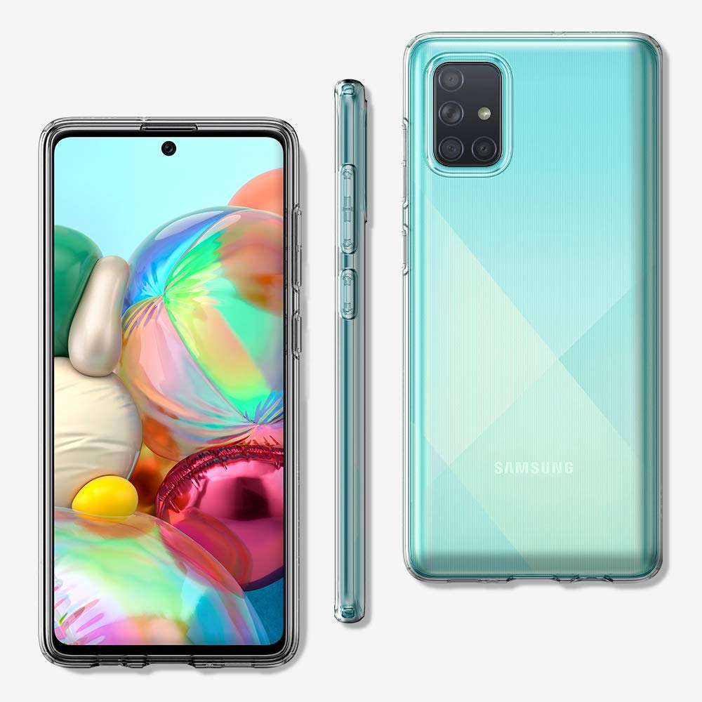Spigen Liquid Crystal Hülle Kompatibel mit Samsung Galaxy A71 -Crystal Clear