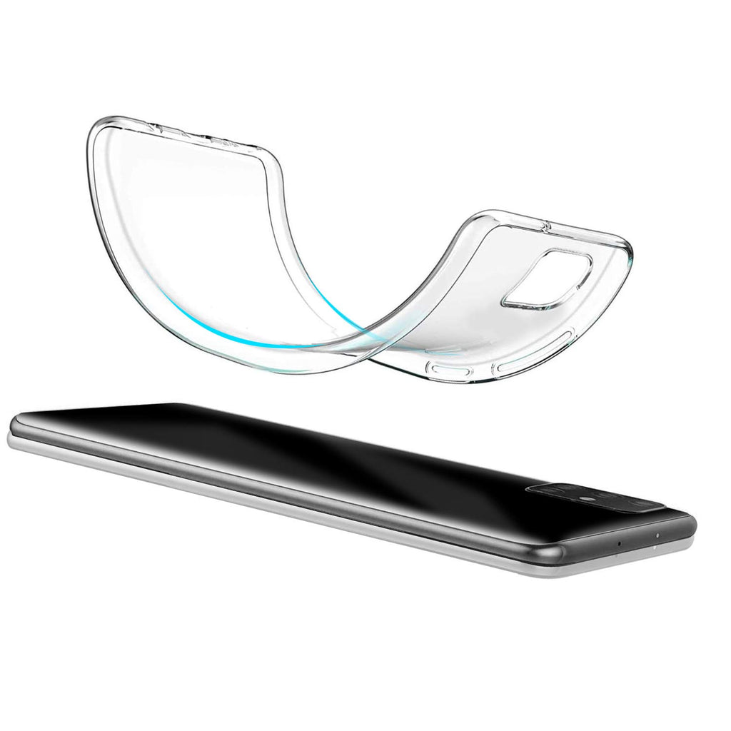 NEW'C Kompatibel mit Samsung Galaxy Note 10 Lite Hülle, Ultra transparent Silikon Gel TPU Soft Cover Case SchutzKratzfeste mit Schock Absorption und Anti Scratch