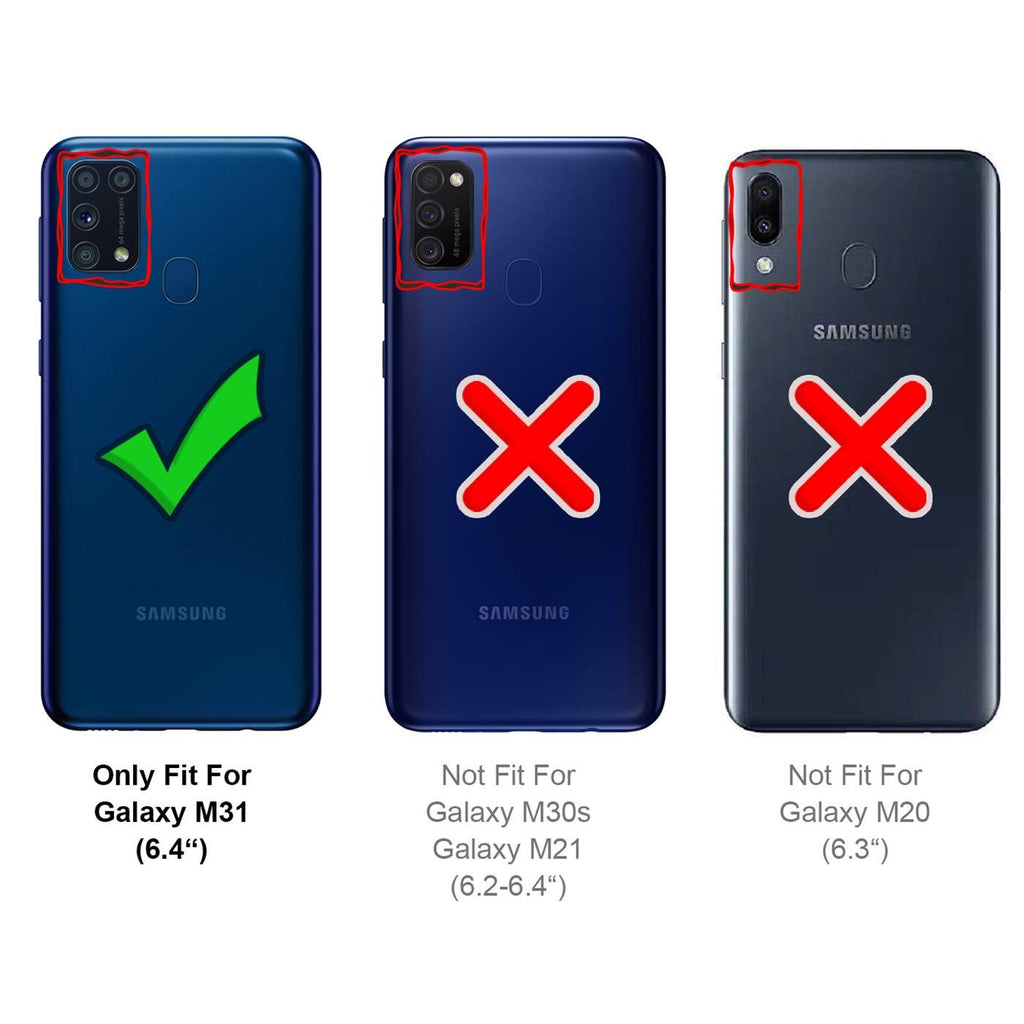 Verco Handyhülle für Samsung M31 Case, Handy Cover für Samsung Galaxy M31 Hülle Transparent Dünn Klar Silikon, durchsichtig