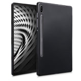 kwmobile Hülle kompatibel mit Samsung Galaxy Tab S6 - Silikon Tablet Cover Case Schutzhülle Schwarz matt
