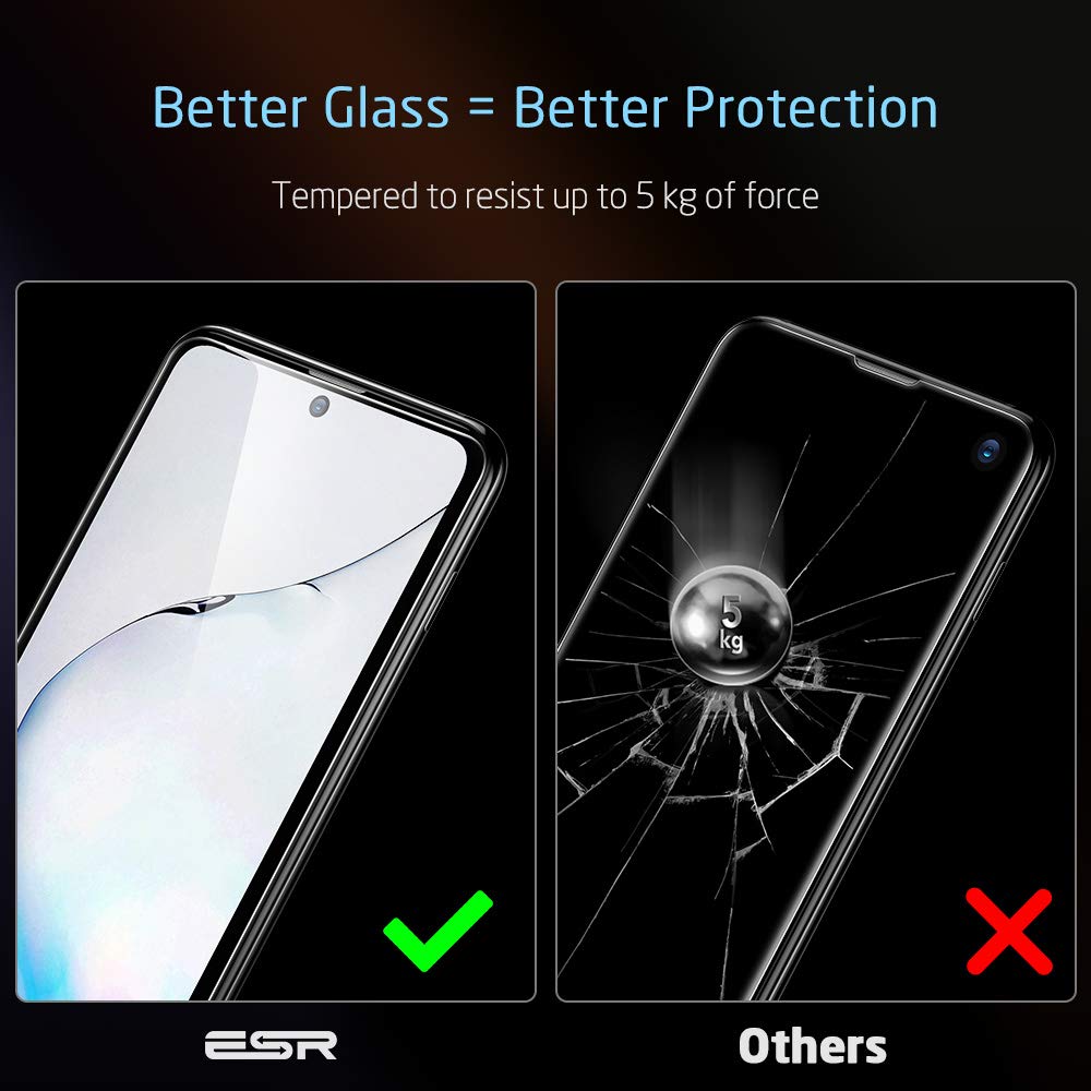 ESR Display Schutzfolie kompatibel mit dem Samsung Galaxy Note 10 Lite - Panzerglas Schutzfolie für das Samsung Galaxy Note 10 Lite (2020)