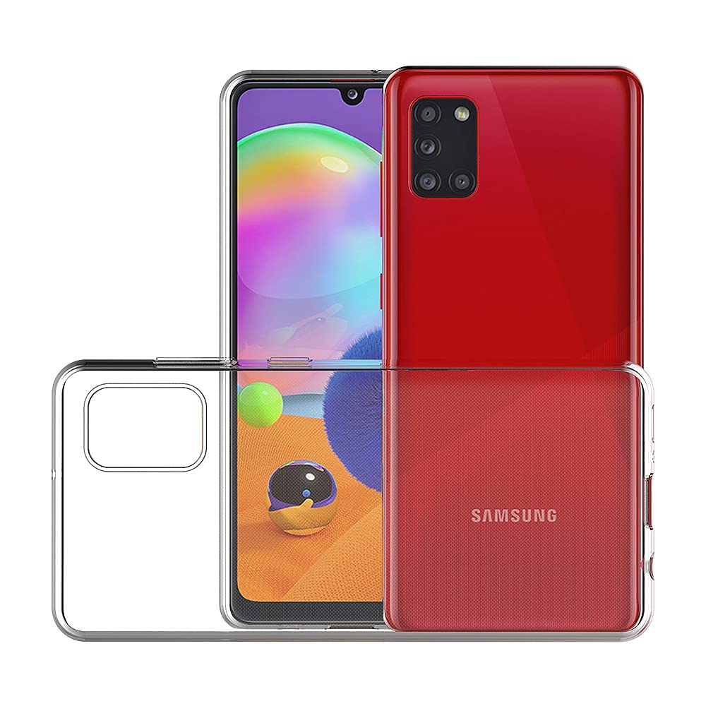 AICEK Hülle Compatible für Samsung Galaxy A31 Transparent Silikon Schutzhülle für Samsung A31 Case Clear Durchsichtige TPU Bumper Galaxy A31 Handyhülle (6,4 Zoll)