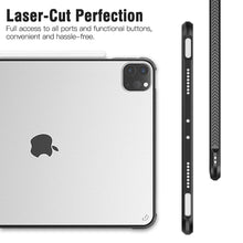 Laden Sie das Bild in den Galerie-Viewer, Dadanism Transparent Hülle für iPad Pro 11" 2021 (3. Generation), Schlank Stoßfest Schutzhülle mit Weich Rundum Schützend TPU Kante und Verdikte Ecken für iPad Pro 11 2021, Schwarz
