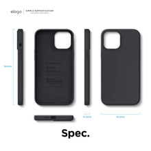 Laden Sie das Bild in den Galerie-Viewer, elago Liquid Silicone Case Kompatibel mit iPhone 12 Pro Max Hülle (6,7"), Hochwertiges Silikon, Rundumschutz Handyhülle : 3-Layer Struktur Schutzhülle (Schwarz)