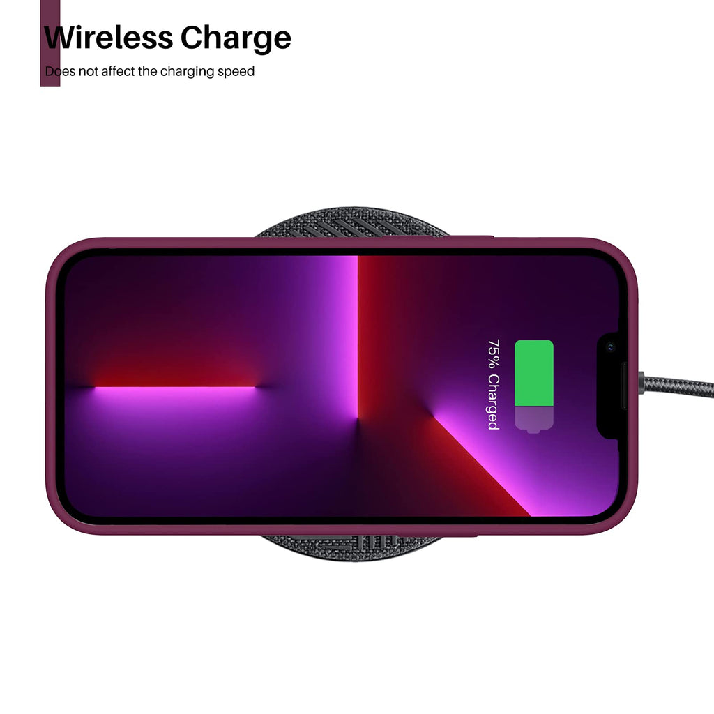 ORNARTO kompatibel mit iPhone 13 Pro 6,1 Silikon Case, Hülle Ultra Dünne Voller Schutz Flüssig Silikon Handyhülle Schutz für iPhone 13 Pro (2021) 6,1 Zoll-Schwarz