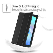 Laden Sie das Bild in den Galerie-Viewer, Fintie Hülle für Samsung Galaxy Tab A 10.5 2018 - Ultra Schlank Superleicht Schutzhülle mit Auto Schlaf/Wach Funktion für Galaxy Tab A 10.5 Zoll SM-T590/T595 Tablet-PC, Schwarz