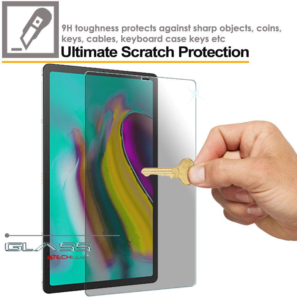 TECHGEAR Antispy Privatsphäre Panzerglas für Galaxy Tab S5e 10,5 (SM-T720 / SM-T725 Serie) - Privacy Panzerglas Displayschutzfolie aus gehärtetem Glas Kompatibel mit Samsung Galaxy Tab S5e 10,5 2019
