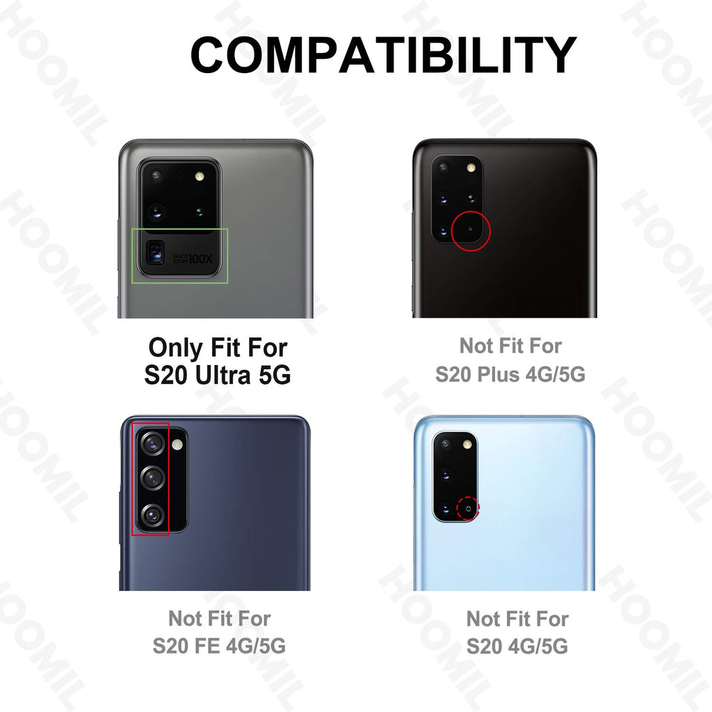 HOOMIL Handyhülle für Samsung Galaxy S20 Ultra Hülle Leder Tasche Flip Case Schutzhülle Kompatibel mit Samsung S20 Ultra Hülle Schwarz