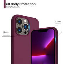 Laden Sie das Bild in den Galerie-Viewer, ORNARTO kompatibel mit iPhone 13 Pro 6,1 Silikon Case, Hülle Ultra Dünne Voller Schutz Flüssig Silikon Handyhülle Schutz für iPhone 13 Pro (2021) 6,1 Zoll-Schwarz