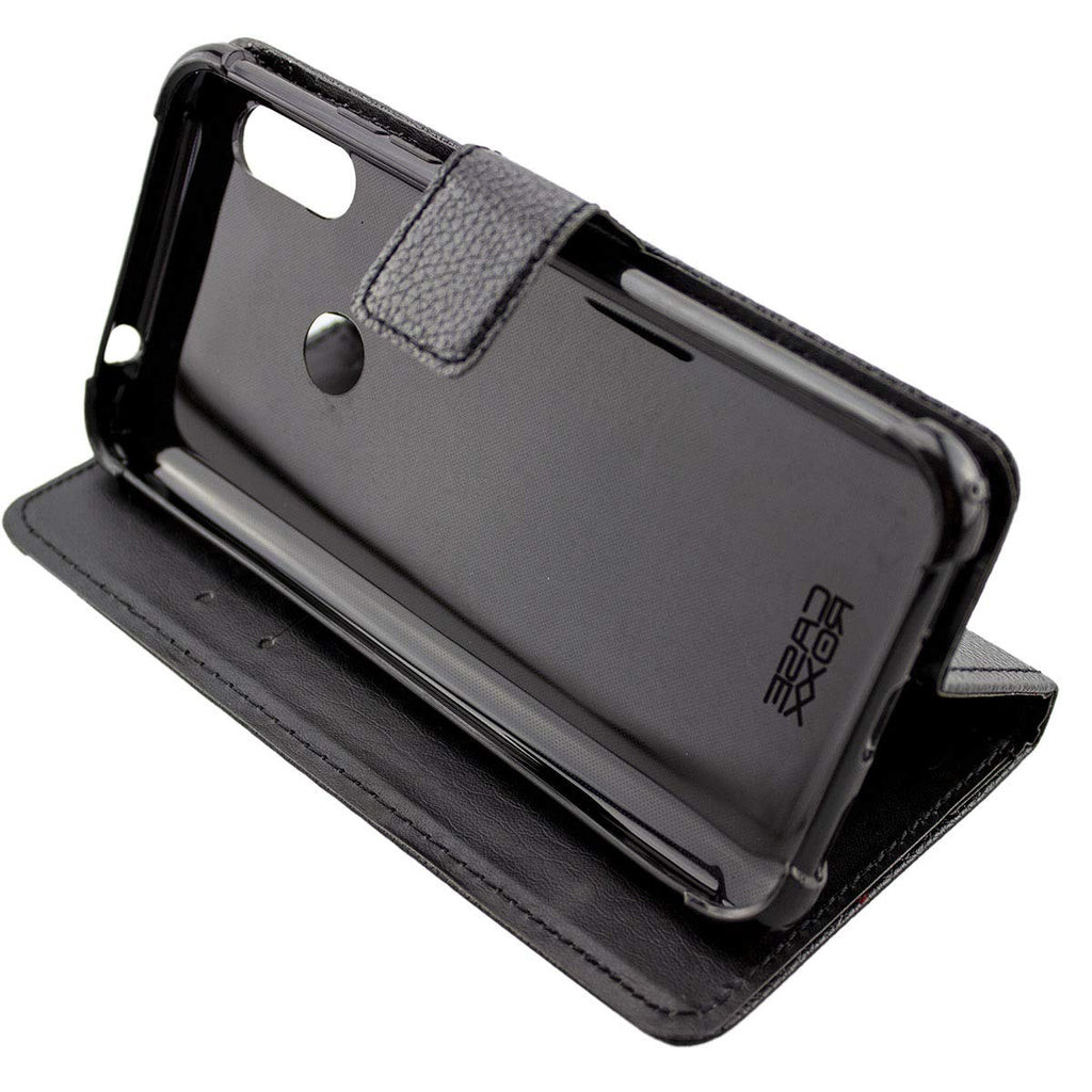 caseroxx Handy Hülle Tasche kompatibel mit Gigaset GS190 Bookstyle-Case Wallet Case in schwarz