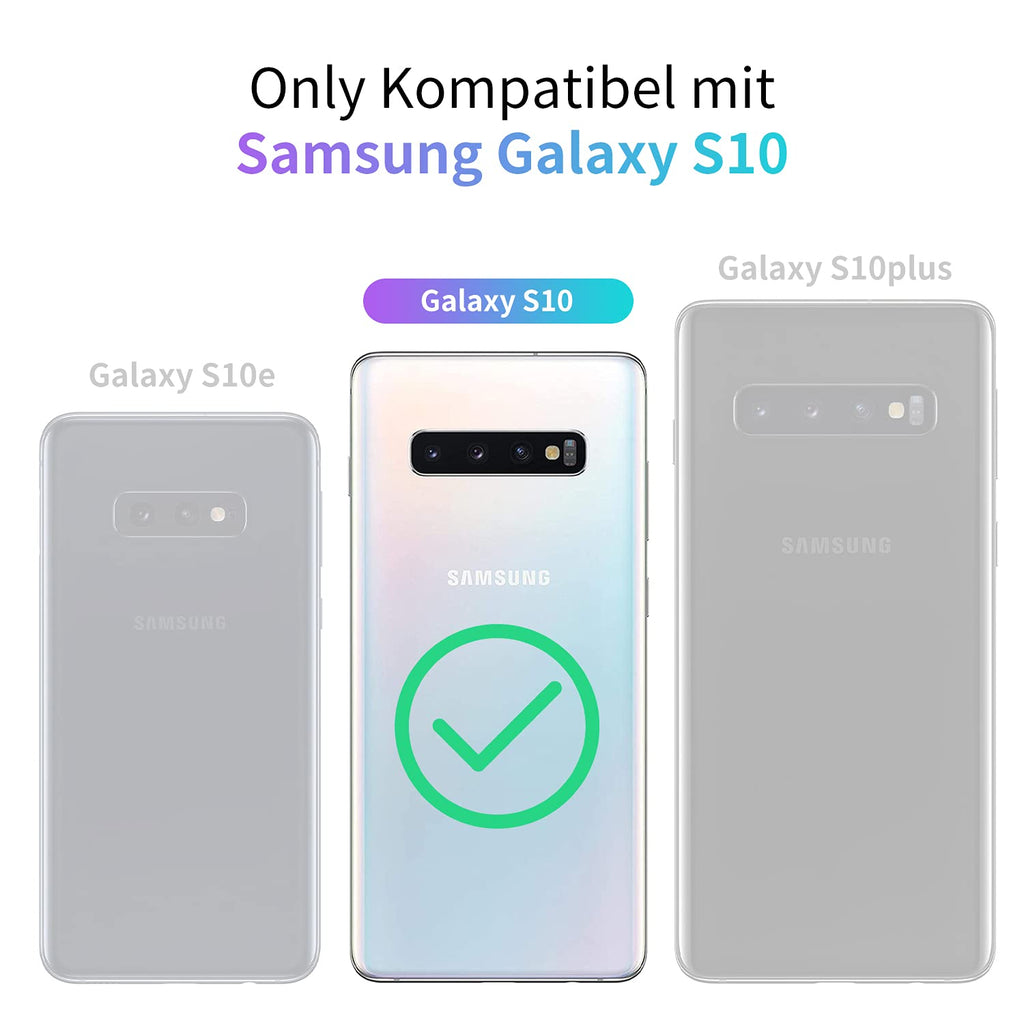 Hülle Kompatibel mit Samsung Galaxy S10, Stoßfest Schützend TPU Ultradünne Klar Silikonhülle, Anti-Rutsch-Handyhülle, Kratzfeste Schutzhülle für Samsung Galaxy S10 - Transparent