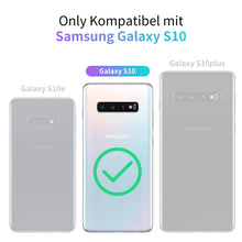 Laden Sie das Bild in den Galerie-Viewer, Hülle Kompatibel mit Samsung Galaxy S10, Stoßfest Schützend TPU Ultradünne Klar Silikonhülle, Anti-Rutsch-Handyhülle, Kratzfeste Schutzhülle für Samsung Galaxy S10 - Transparent