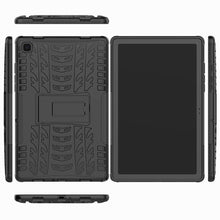 Laden Sie das Bild in den Galerie-Viewer, HoYiXi Tablette Hülle für Samsung Galaxy Tab A7 10.4 2020 Stoßfeste Doppelte Schutzhülle mit Ständer Anti-Drop Cover Case für Samsung Galaxy Tab A7 2020 T500/T505 - schwarz