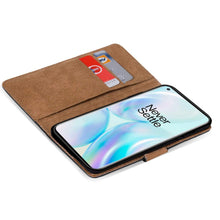 Laden Sie das Bild in den Galerie-Viewer, Verco OnePlus 8 Hülle, Handyhülle für OnePlus 8 Tasche PU Leder Flip Case Brieftasche, Schwarz