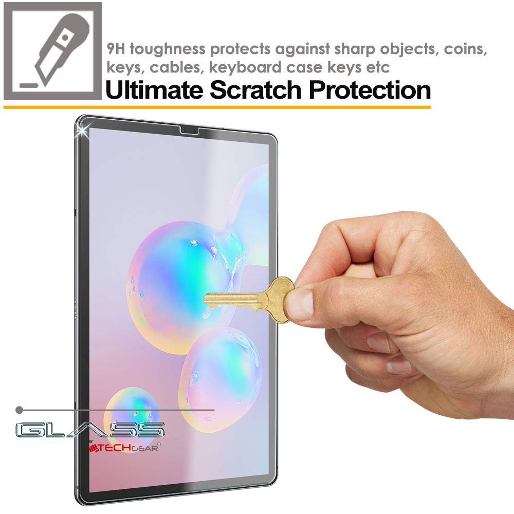 TECHGEAR Galaxy Tab S6 10,5 Matt Panzerglas (SM-T860 SM-T865 Serie) - Matte Blendschutz Panzerglas Auflage, Original-gehärtetes Glas-Displayschutzfolie kompatibel mit Samsung Galaxy Tab S6 10,5