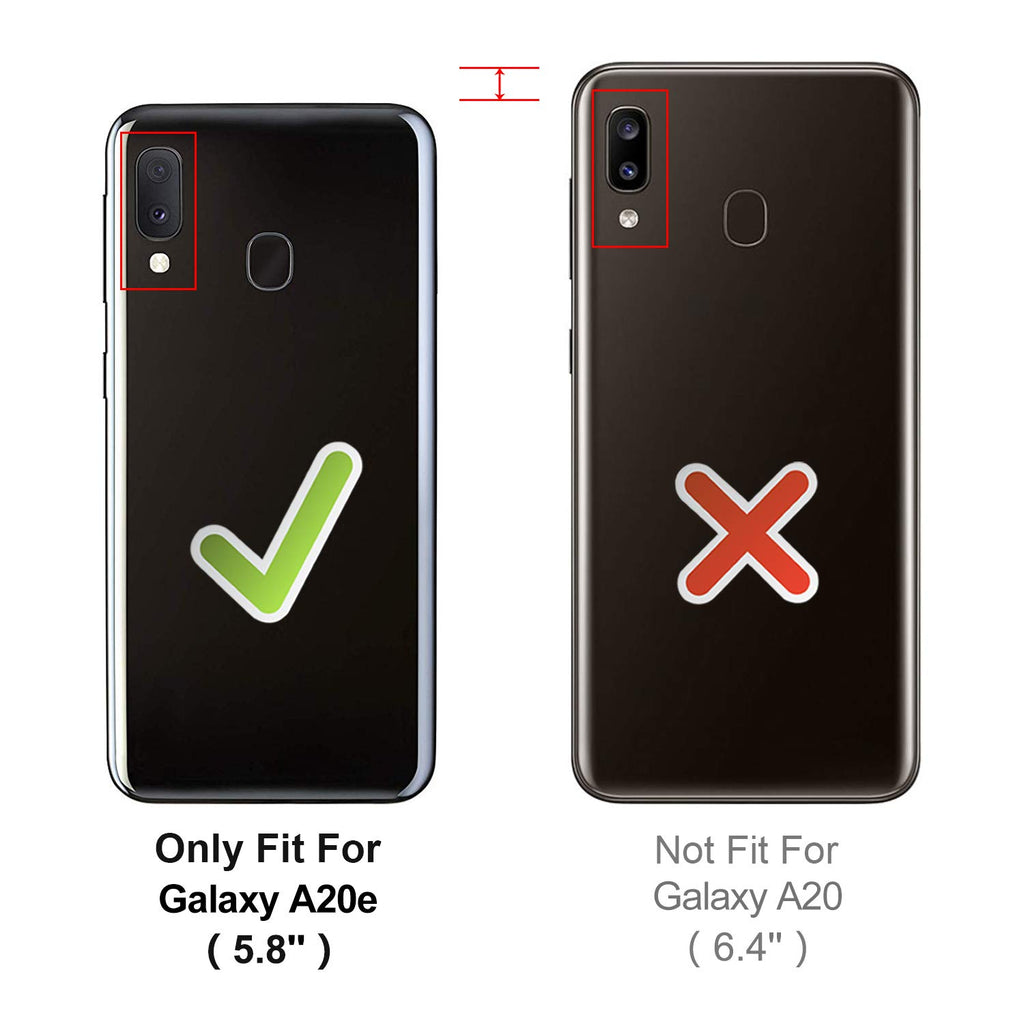 HOOMIL Handyhülle für Samsung Galaxy A20e Hülle Leder Tasche Flip Case Schutzhülle Kompatibel mit Samsung A20e Hülle Schwarz