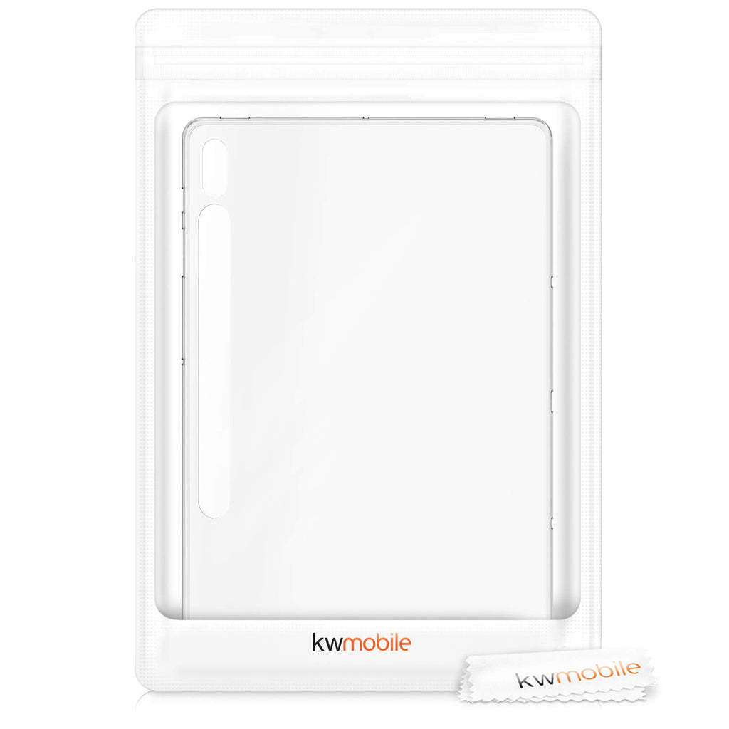 kwmobile Hülle kompatibel mit Samsung Galaxy Tab S7 Plus - Silikon Tablet Cover Case Schutzhülle Transparent