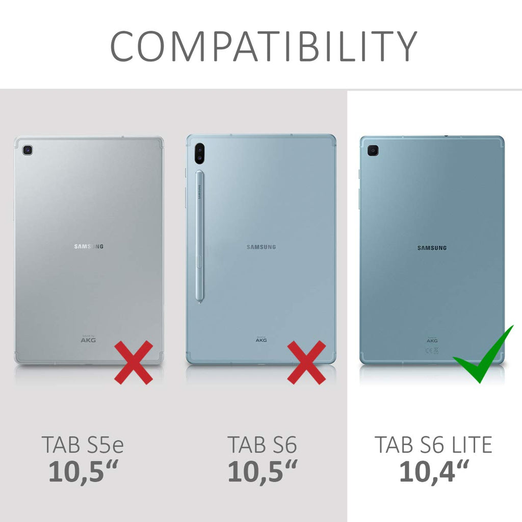 kwmobile Hülle kompatibel mit Samsung Galaxy Tab S6 Lite - Silikon Tablet Cover Case Schutzhülle Transparent