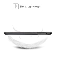 Laden Sie das Bild in den Galerie-Viewer, EasyAcc Hülle Kompatibel mit Samsung Galaxy Tab A 10.1 2019 T510/T515 - Ultra Dünn mit Standfunktion Slim PU Leder Smart Schutzhülle Kompatibel mit Samsung Galaxy Tab A 10.1 Zoll 2019, Schwarz