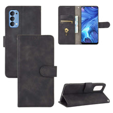 Laden Sie das Bild in den Galerie-Viewer, GOGME Leder Hülle für Oppo Reno 4 5G(Reno4 5G) Hülle, Premium PU/TPU Leder Folio Hülle Schutzhülle Handyhülle, Flip Case Klapphülle Lederhülle mit Standfunktion & Kartensteckplätzen, Schwarz