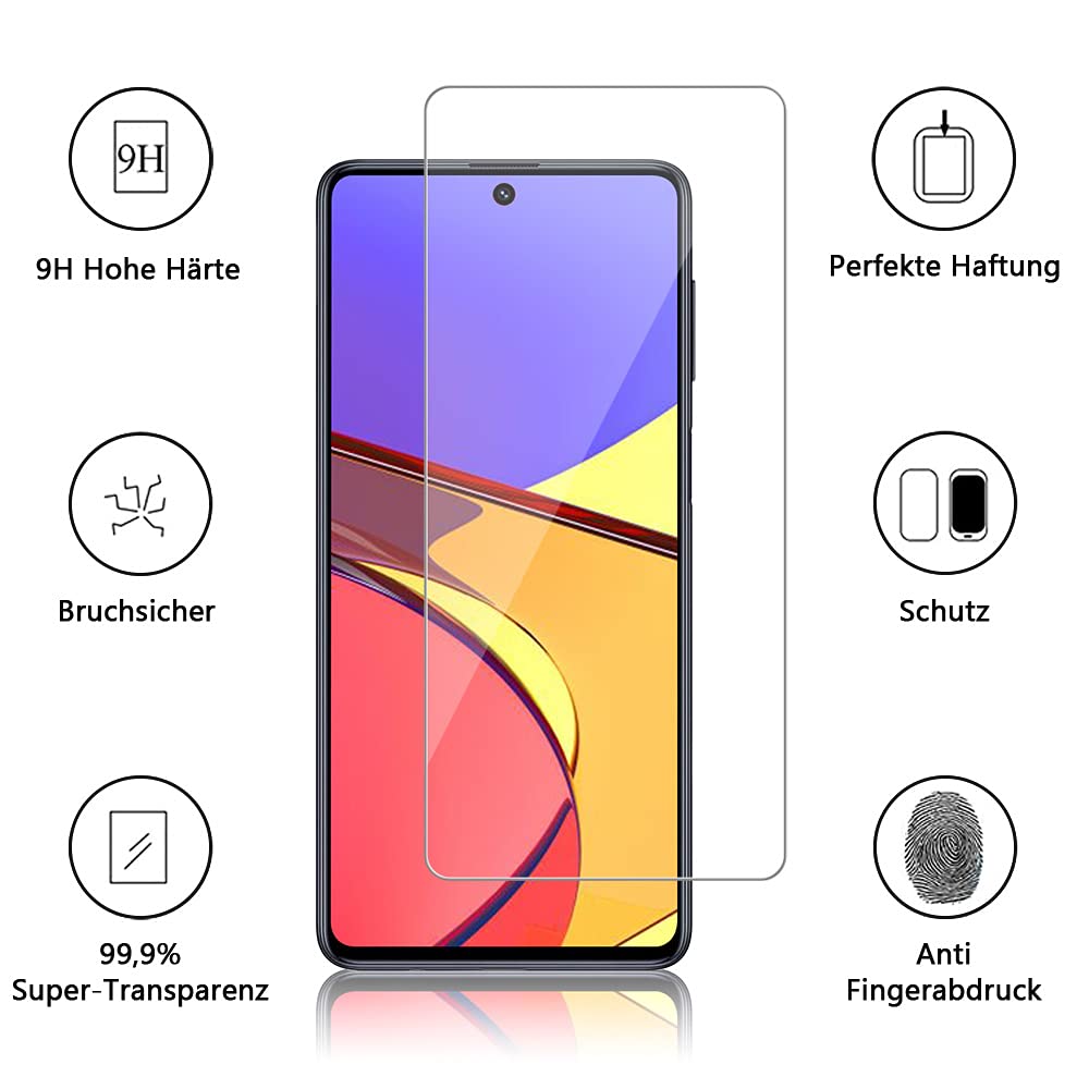 Zinking Panzerglas kompatibel mit Samsung Galaxy M51, Bläschenfrei Panzerglasfolie, 9H Härte, Anti- Kratzer, Hülle Freundllich, HD-Klar Panzerglasfolie, Displayschutzfolie für Samsung M51
