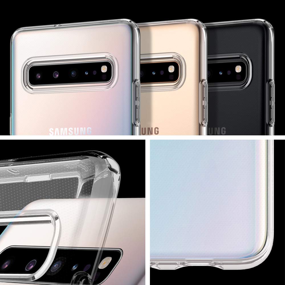 Spigen Liquid Crystal Hülle Kompatibel mit Samsung Galaxy S10 5G -Crystal Clear