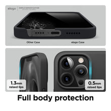 Laden Sie das Bild in den Galerie-Viewer, elago Liquid Silicone Case Kompatibel mit iPhone 13 Pro Max Hülle (6,7"), Hochwertiges Silikon, Rundumschutz Handyhülle : 3-Layer Struktur Schutzhülle, Kratzfestes Weiches Mikrofaserfutter (Schwarz)