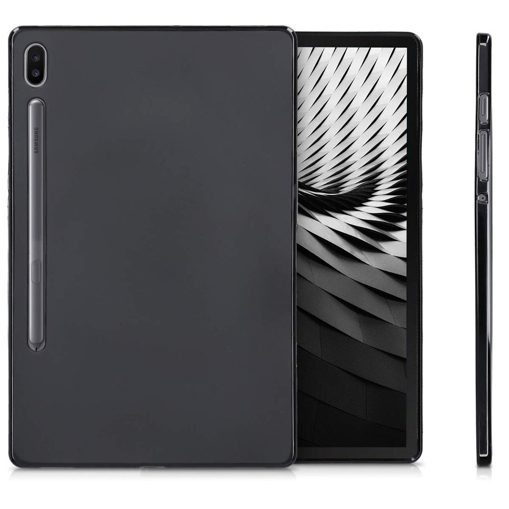 kwmobile Hülle kompatibel mit Samsung Galaxy Tab S6 - Silikon Tablet Cover Case Schutzhülle Schwarz matt