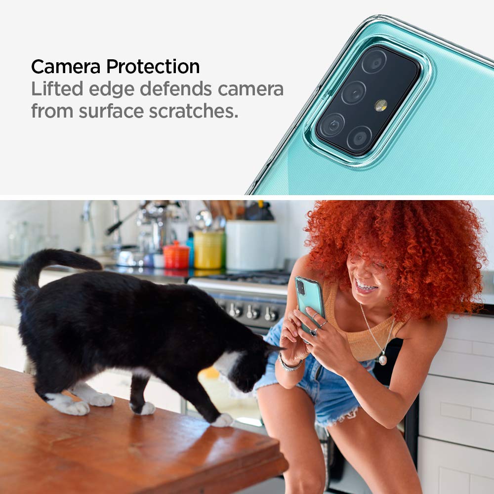 Spigen Liquid Crystal Hülle Kompatibel mit Samsung Galaxy A71 -Crystal Clear