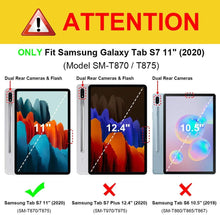 Laden Sie das Bild in den Galerie-Viewer, Fintie Tastatur Hülle für Samsung Galaxy Tab S7 11 Zoll 2020 SM-T870 / SM-T875 Tablet-PC, Ultradünn leicht Schutzhülle mit magnetisch Abnehmbarer drahtloser Deutscher Bluetooth Tastatur, Schwarz