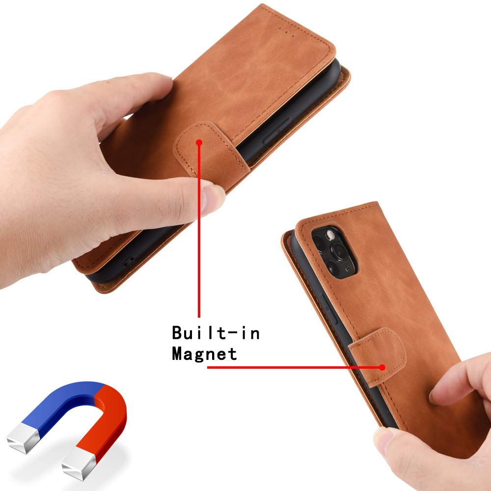 GOGME Leder Hülle für Oppo Reno 4 5G(Reno4 5G) Hülle, Premium PU/TPU Leder Folio Hülle Schutzhülle Handyhülle, Flip Case Klapphülle Lederhülle mit Standfunktion & Kartensteckplätzen, Schwarz