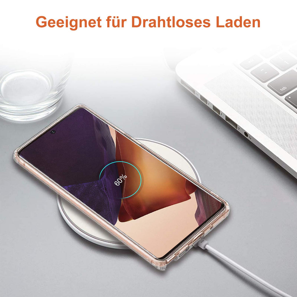 Eiselen Hülle Kompatibel mit Samsung Note 20 Ultra 5G, Anti Gelb, Kratzfest, Stoßfest TPU Bumper Handyhülle, Transparent Silikon Handyhülle Durchsichtige Schutzhülle für Samsung Note 20 Ultra