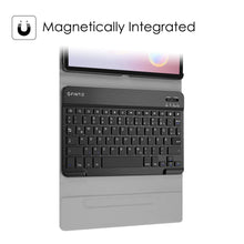 Laden Sie das Bild in den Galerie-Viewer, Fintie Tastatur Hülle für Samsung Galaxy Tab S6 10.5 2019 (Kompatibel mit S Pen kabelloser Ladefunktion) - Ultradünn Keyboard Case mit magnetisch Abnehmbarer drahtloser Deutscher Tastatur, Schwarz