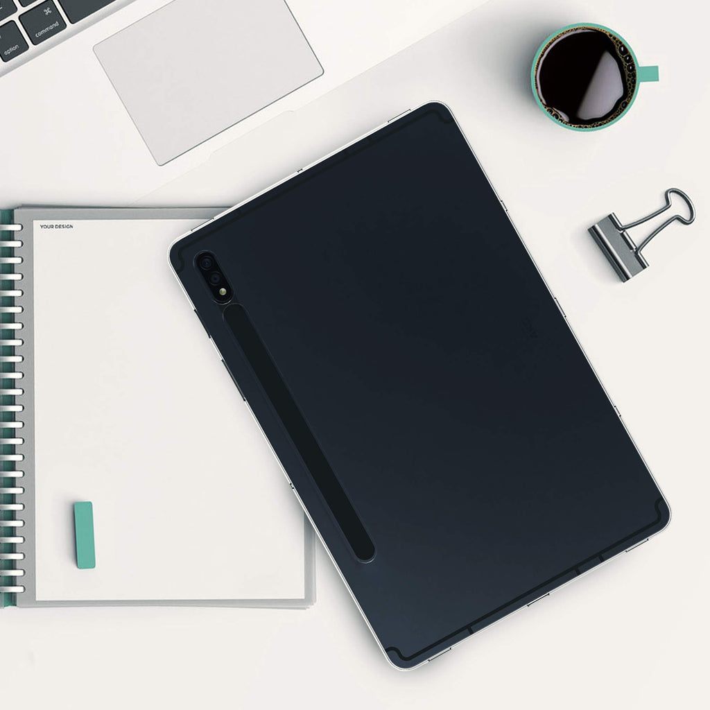 kwmobile Hülle kompatibel mit Samsung Galaxy Tab S7 - Silikon Tablet Cover Case Schutzhülle Transparent