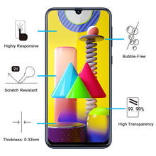 Laden Sie das Bild in den Galerie-Viewer, NEW'C Schutzfolie Panzerglas für Samsung Galaxy M21, M31, Frei von Kratzern, 9H Härte, HD Displayschutzfolie, 0.33mm Ultra-klar, Ultrabeständig