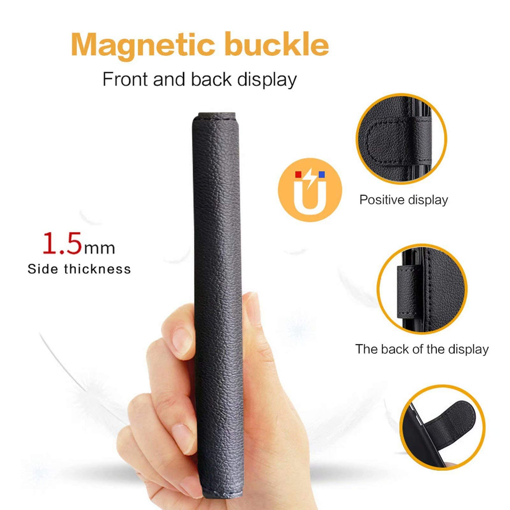 FMPCUON Handyhülle Kompatibel mit Samsung Galaxy A70 Hülle Leder PU Leder Tasche,Flip Case Lederhülle Handyhülle Etui Handytasche Schutzhülle für Galaxy A70,Schwarz
