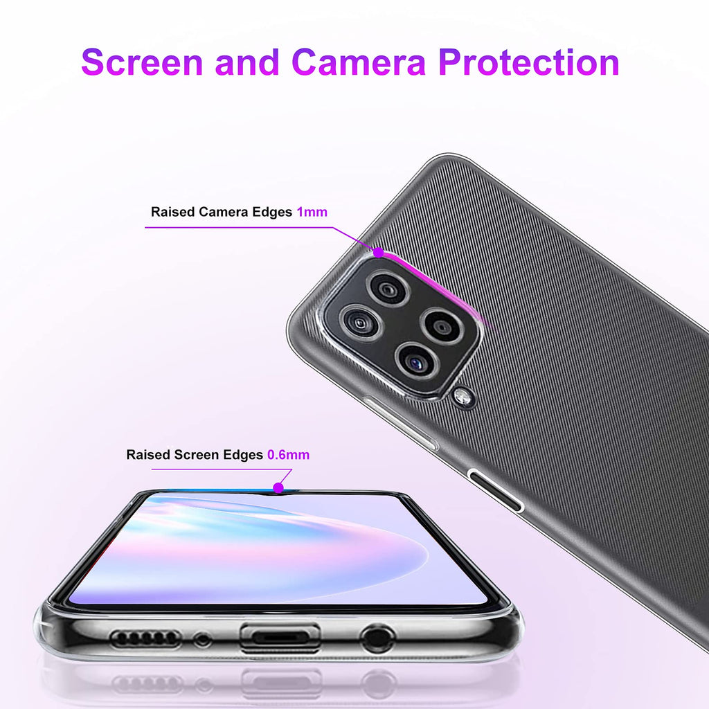 FACAI Crystal Clear Hülle Kompatibel Samsung Galaxy A12, Transparent Anti-Vergilbung Silikon Dünne Weiche handyhülle, Anti-Fingerabdruck Kratzfest Stoßfest TPU Schutzhülle für Samsung Galaxy A12