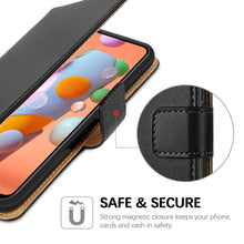 Laden Sie das Bild in den Galerie-Viewer, HOOMIL Handyhülle für Samsung Galaxy M11 Hülle, Samsung Galaxy A11 Hülle, Leder Tasche Flip Case Schutzhülle Kompatibel mit Samsung Galaxy M11/A11, Schwarz