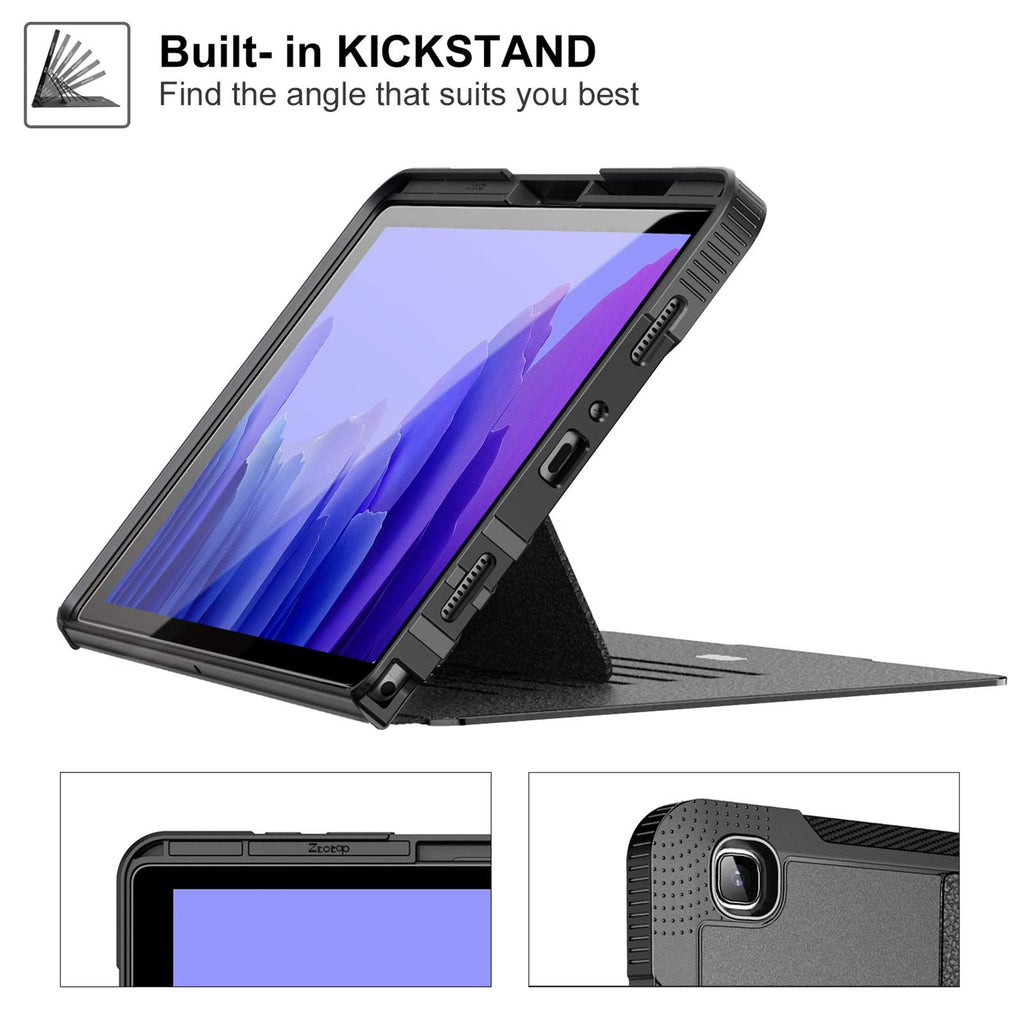 ZtotopCase Hülle für Samsung Galaxy Tab A7 10.4 2020, Mehrfachwinkel Schutzhülle, Mit Stoßfest Sturzfest, Automatischem Schlaf/Aufwach,für Samsung Tab A7 10.4 2020 Tablette, Schwarz