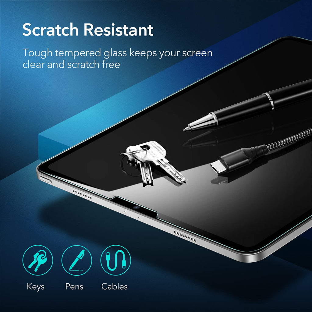 ESR Display schutzfolie kompatibel mit iPad Pro 11 2021/2020/2018 und iPad Air 4 2020, mit kratzresistenter HD Klarheit, Panzerglas mit Montagerahmen