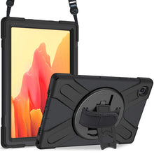 Laden Sie das Bild in den Galerie-Viewer, ProCase Hart Hülle für Galaxy Tab A7 10.4” 2020(SM-T500 T505 T507), Stoßfest Schutzhülle mit verstellbar Handschlaufe, Robust Heavy Duty Hybrid –Schwarz