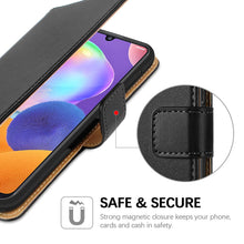 Laden Sie das Bild in den Galerie-Viewer, HOOMIL Handyhülle für Samsung Galaxy A31 Hülle, Premium PU Leder Flip Case Schutzhülle für Samsung Galaxy A31 Tasche, Schwarz