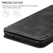 Laden Sie das Bild in den Galerie-Viewer, LeYi Hülle für Xiaomi Redmi 9C / 9C PU Leder Handyhülle Stoßfest Wallet Etui Magnet Schutzhülle Tasche Slim Silikon Soft Cover Bumper TPU Case für Handy Redmi 9C Matt Schwarz